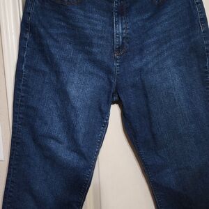 Karl Lagerfeld Women's Dark Blue Wide Leg Jeans